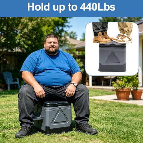 Portable Toilet for Camping, 11.8"H Capacity 440LBS - Image 3