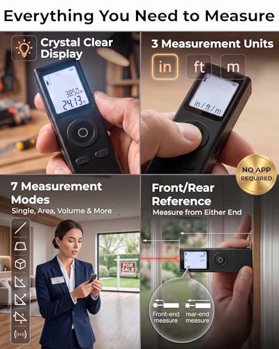 Cooper Ray Mini Laser Measuring Tool, Pocket Size Laser - Image 5