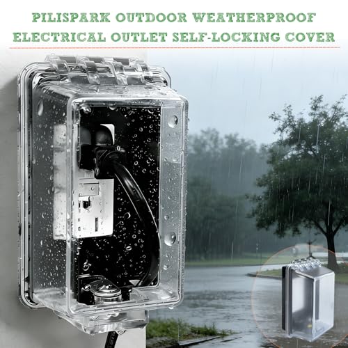 Outdoor Weatherproof Electrical Outlet Cover with Lock, Fits Most - Image 4