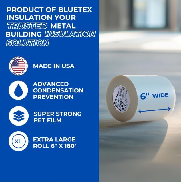 BlueTex Insulationㅤ 6" Wide x 180' Long White Vapor | Home Repair - Image 6