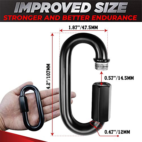 2PCS 4.2” Steel Chain Quick Links, 2500 LBS Heavy-Duty - Image 4