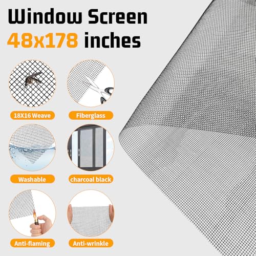 Window Screen Replacement,Screen Door Repair Kit - Image 4