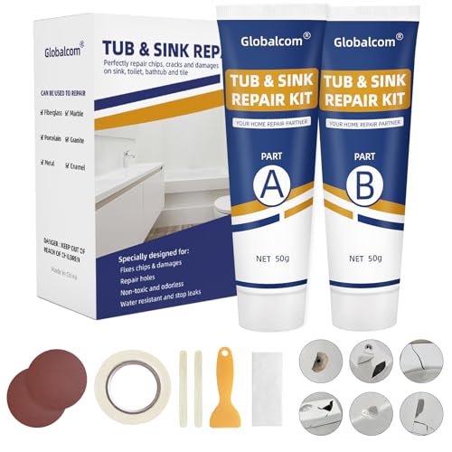 Tub Repair Kit White, Fiberglass Shower tub and Porcelain - Image 2