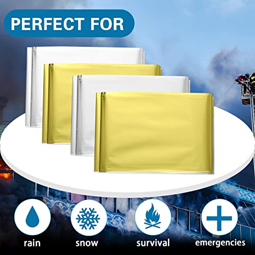 50 Pack Emergency Thermal Blankets Bulk, 51x82 in - Image 3
