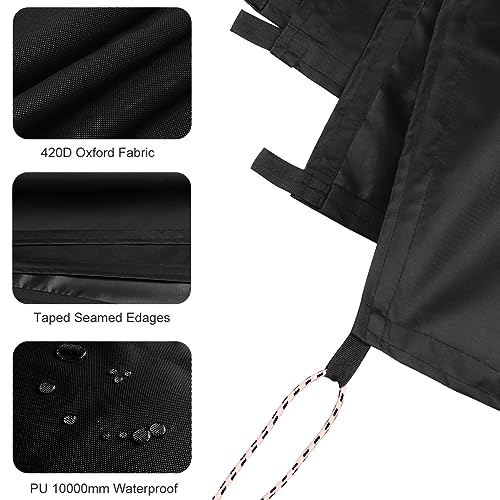 Black Waterproof Tarp 5x5ft for Outdoor: UV/Tear-Resistant Cover - Image 7