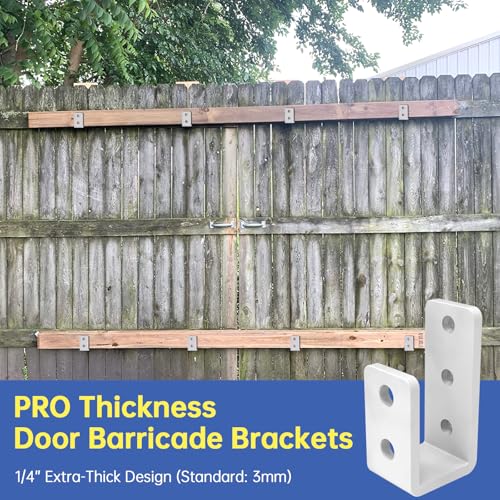Heavy-Duty 2x4 Door Barricade Brackets 1/4" U-Shaped Hook - Image 7