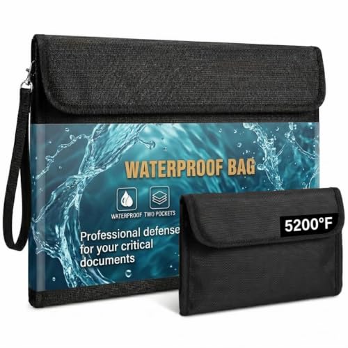 SUREMAX Waterproof Document Bag Set of 2, 15 x 11 in & 7.5 x 4 in - Image 2
