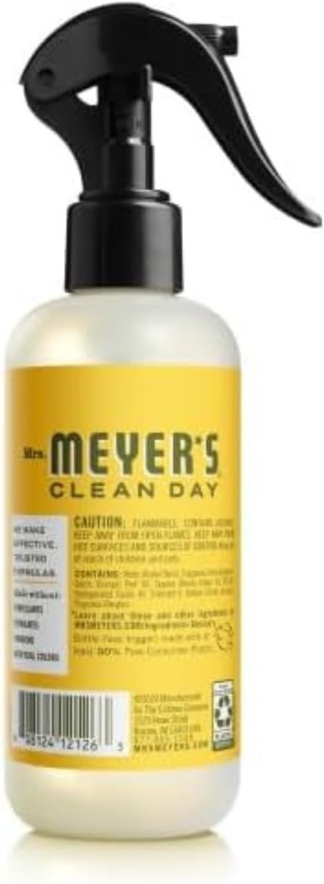 Mrs. MEYER'S Clean Day Dandelion Scent Variety Pack, Liquid Hand Soap 12.5 OZ, Liquid Dish Soap 16 OZ, Multi-Surface Cleaner 16 OZ, Room Freshener 8 OZ, 1 CT