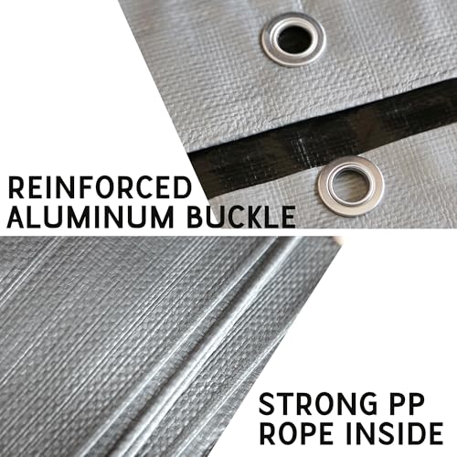 STARPYNG-12 Mil Silver/Black 12x16 Feet Tarp-Heavy Duty - Image 4