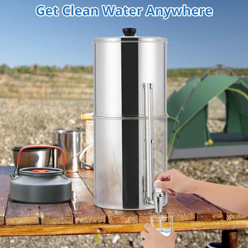 Gravity-fed Water Filter System, 2.25G Stainless-Steel - Image 7