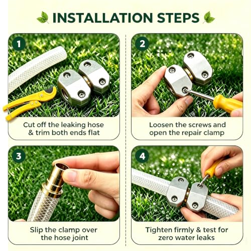5/8" 3/4" Hose Mender kit Aluminum & Brass Heavy Duty Hose - Image 6