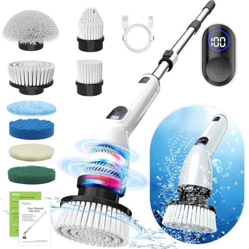 Electric Spin Scrubber,8 Replaceable Brush Heads for Home - Image 2