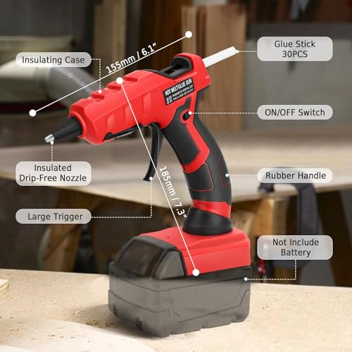 Cordless Hot Glue Gun Compatible with Milwaukee 18V - Image 4