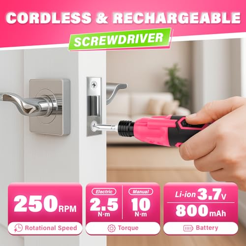 DIYSELF Electric Screwdriver, Cordless Power Screwdriver Set - Image 4