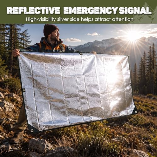 Kingdder 2 Pcs 60 x 82 Inch Heavy Duty Emergency Blankets - Image 5