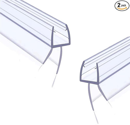 2 Pack Glass Door Silicone Seal Strip 36 Inch Shower Door Bottom Seal Sweep-Suitable for 1/4 Inch Glass-Stop Shower Leaks Frameless Shower Door Seal Strip
