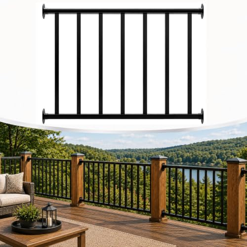 Porch and Deck Railing, 4ft x 36in H Railing with Screws - Image 2