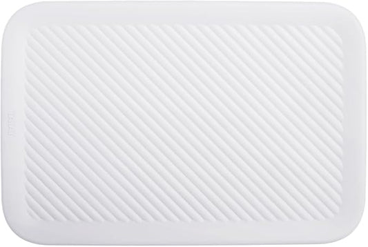 Superio Ribbed Collection - Superio Lid for Decorative Plastic Basket Open Home Storage Bins Organizer Baskets, Medium White - for Organizing Closet Storage Bins for Shelves Drawer Shelf 5 Liter