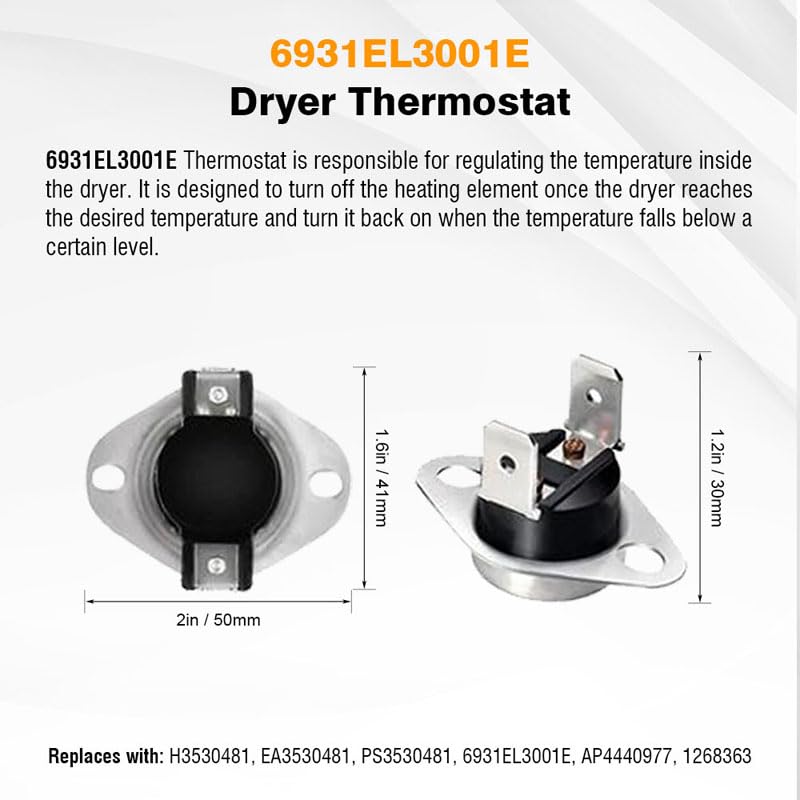 Dryer Thermistor Temperature Sensor Kit 6323EL2001B - Image 4