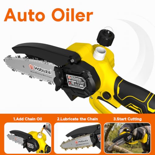 HOBUZA 6 Inch Brushless Mini Chainsaw, Lightweight - Image 6