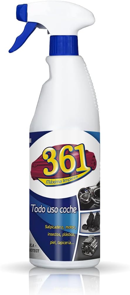 Sisbrill 361 Multi Purpose Car Interior Cleaner Spray - Stain Remover Seat Cleaner, Upholstery, Dashboard, Leather - Car Cleaning Supplies Interior and Exterior - 25 fl oz