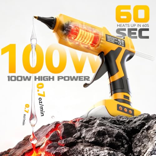 Cordless Hot Glue Gun Digital 100-200°C Temperature Adjustable - Image 4