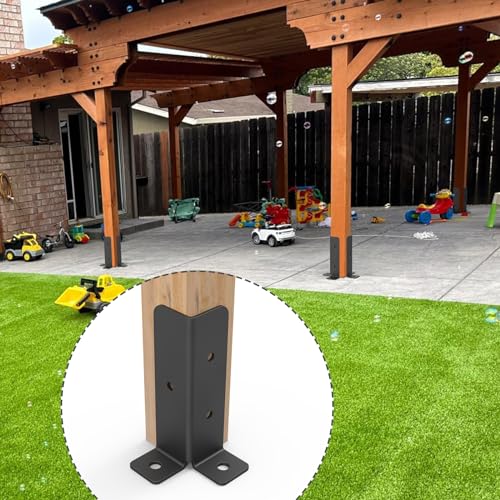 4 Pcs Adjustable Deck Post Anchor Base Bracket Fit 1.5x1.5,2x2 - Image 3