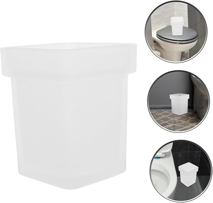 Unomor Heavy Duty Toilet Brush Holder Ceramic Bowl Brush Cup Slip Design for Easy Storage Cleaning