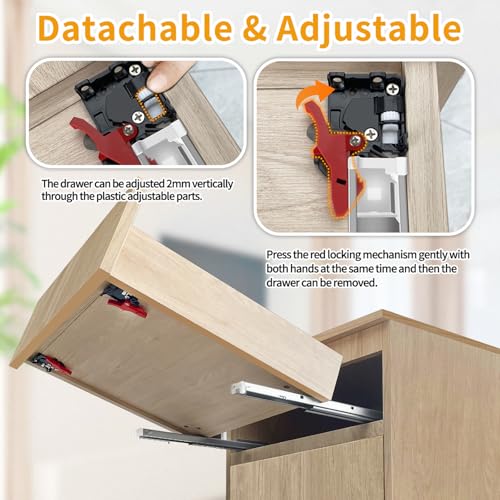 Undermount Soft Close Heavy Duty Drawer Slides 9 Inch, 80LB - Image 6