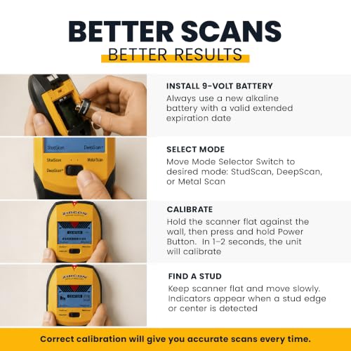 Zircon® MultiScanner™ A200 Stud Finder with Metal & Live Wire - Image 6