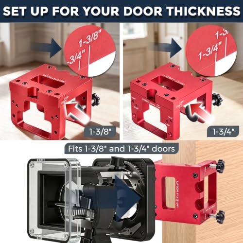 Door Latch Mortise Tool Kit, Strike Plate Router Template - Image 5
