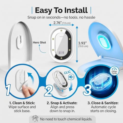 Smart Toilet UV-C Sanitizing & Odor Control System - Image 6