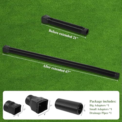 Gutterlix 2 Pack Flexible Gutter Downspout Extensions Extendable - Image 3