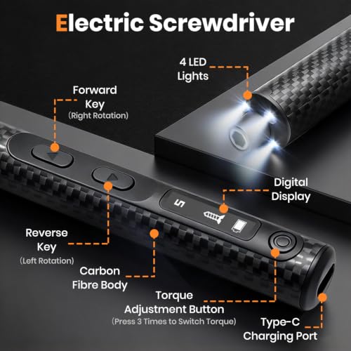 ARROWSPACE 72-In-1 Mini Electric Screwdriver Cordless | Hand Tools - Image 3