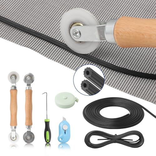 Window Screen Door Repair Kit Include Window Screens Mesh - Image 2