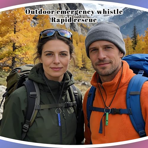 54 Pcs Emergency Whistle with Keychain, Aluminum Emergency - Image 5