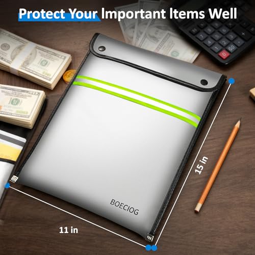 Upgraded Fireproof Document Bag, 15 in x 11 | Home Organization - Image 3