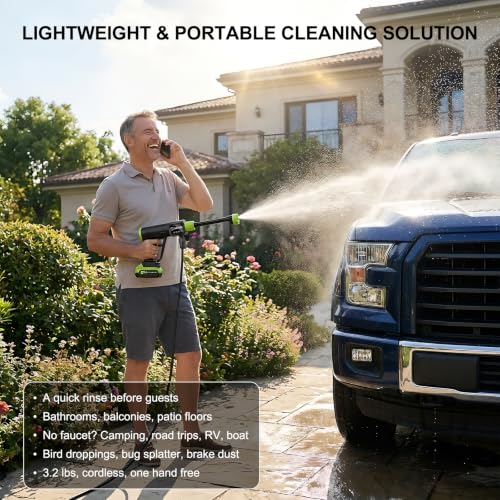SUNSOUL Cordless Portable Car Washer with 2 Batteries - Image 3