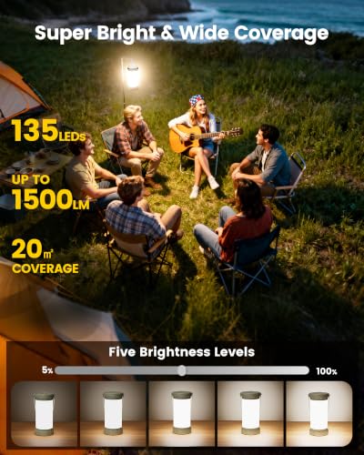 Glocusent LED Rechargeable Camping Lantern, Camping Light - Image 3
