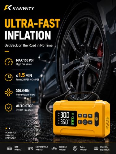 Tire Inflator Portable Air Compressor 160 PSI Air Pump - Image 3