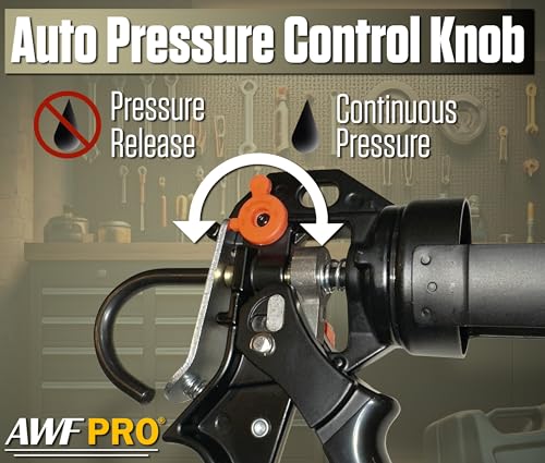 AWF PRO 10 oz Dual Thrust Caulk Gun, 25:1 or 12:1 Thrust Ratio - Image 4