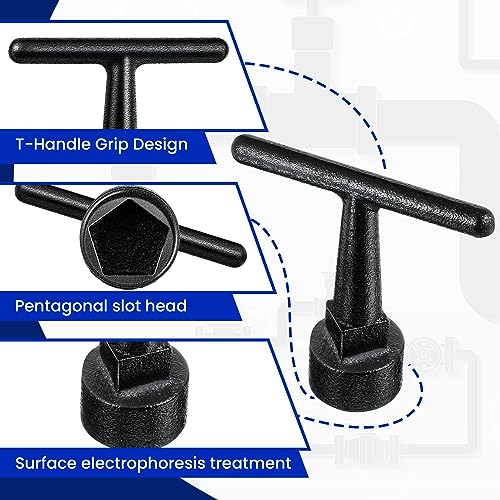 Enhon Curb Box Wrench, Water Meter Key, Penta Socket,1 Pack,Black - Image 5