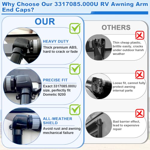 3317085.000U RV Awning Motor Cover Kit Replacement for Dometic - Image 7