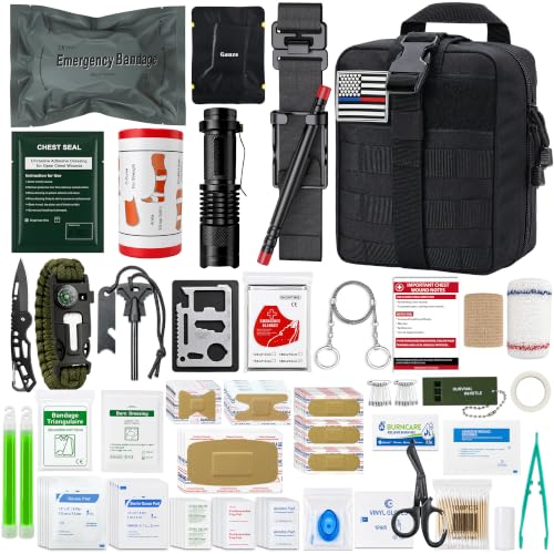 246 Piece First Aid Kit with Tourniquet and MOLLE Pouch - Image 2