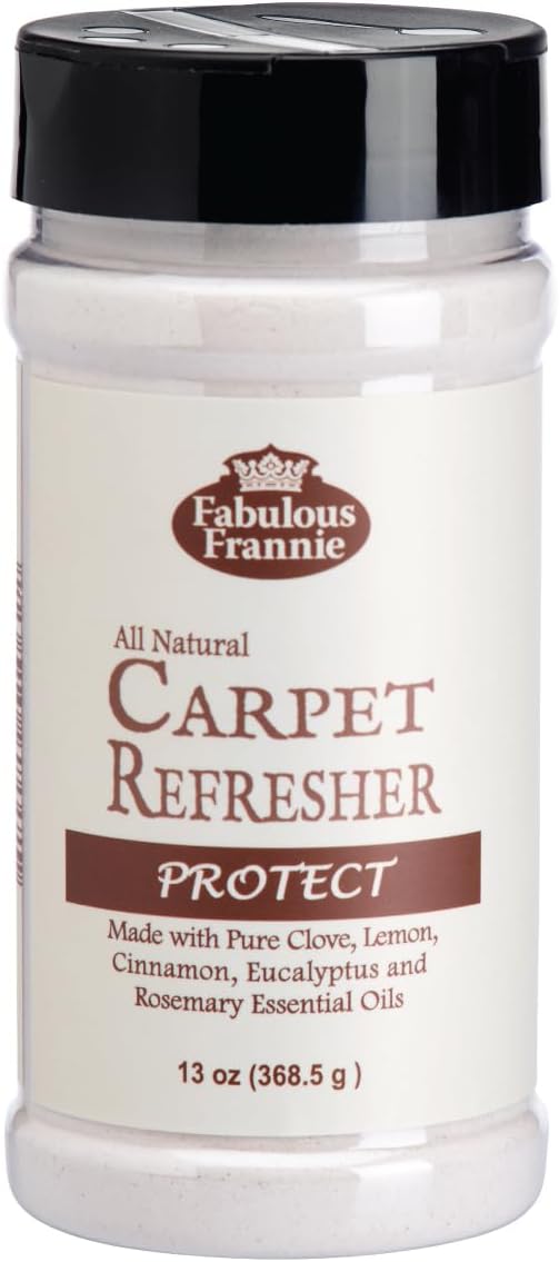 Fabulous Frannie All Natural Ingredients No Synthetics Protect Carpet Care made with Pure Essential Oils Clove, Lemon, Cinnamon, Eucalyptus and Rosemary 13 Ounce (Pack of 1)