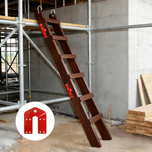 6 Pcs Attic Ladder Hinge Replacement Kit with Anti Slip - Image 7