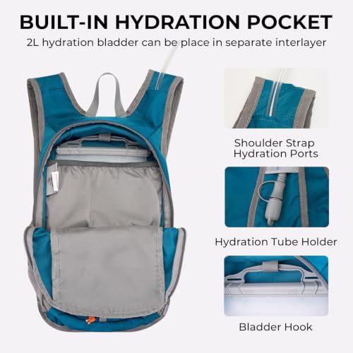 14L Small Hiking Backpack, Packable Travel Daypack for Men Women - Image 6