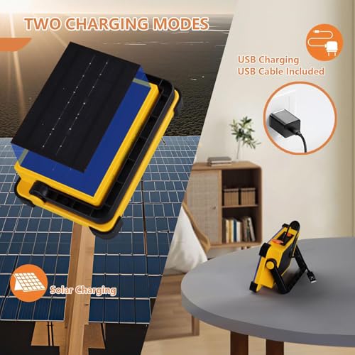 120W LED Solar Work Light, 144 LED 10000LM Portable Flood - Image 5