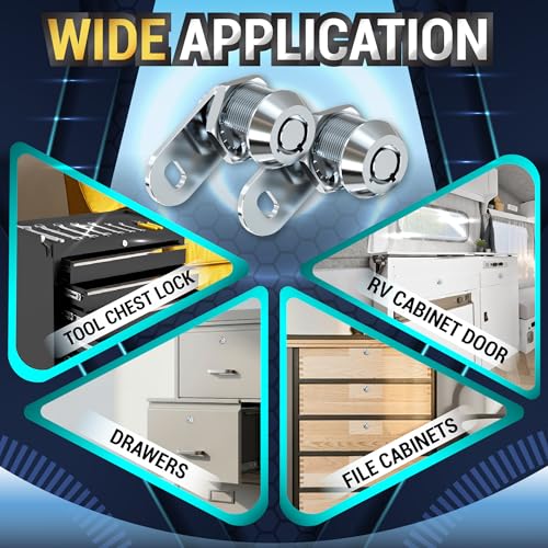 1-1/8" Cam Lock 2-Pack | Fits 3/4" Door | 100% Metal RV - Image 7