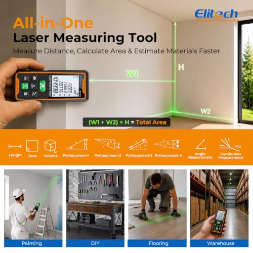 Elitech Green Laser Measuring Tool, Self-Calibration - Image 4